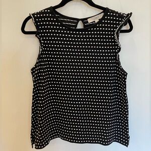 LOFT - Black and White Polka Dot Women's Blouse